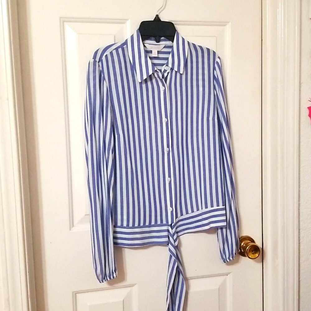 LC Lauren Conrad Striped Blouse XS